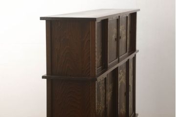 【買取】最高級　指物家具　金蒔絵　神代杉・桑材・桐材使用　大型茶棚を買取りました