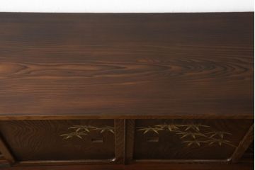 【買取】最高級　指物家具　金蒔絵　神代杉・桑材・桐材使用　大型茶棚を買取りました