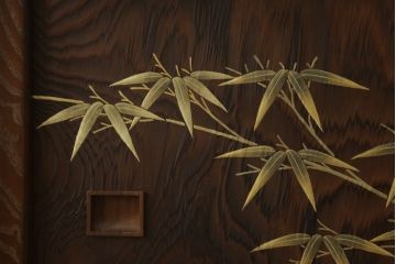 【買取】最高級　指物家具　金蒔絵　神代杉・桑材・桐材使用　大型茶棚を買取りました