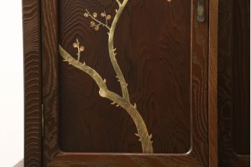 【買取】最高級　指物家具　金蒔絵　神代杉・桑材・桐材使用　大型茶棚を買取りました