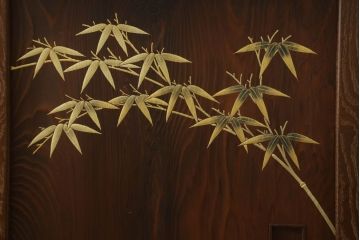 【買取】最高級　指物家具　金蒔絵　神代杉・桑材・桐材使用　大型茶棚を買取りました