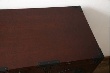 【買取】木地呂塗り　三方欅(ケヤキ)材　玉杢　民芸仙台箪笥　　特注収納箪笥(整理箪笥、衣装たんす、和タンス)を買取りました。