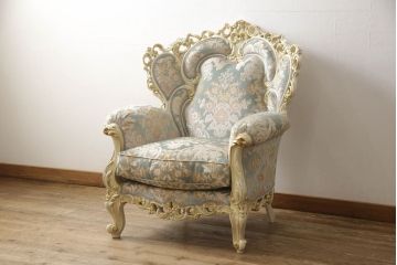 【買取】SILIK(シリック)　ロココ調　1人掛けソファを買取りました。(定価約100万円)