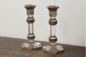 【骨董買取】イタリア　Griffe(グリッフェ)　ベネチアンガラスのキャンドルスタンド(ヴェネチアングラス、ろうそく立て、燭台)を買取ました。