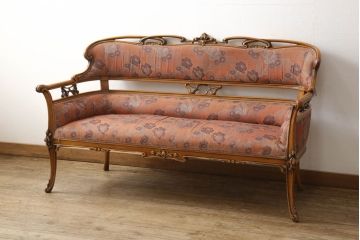 【買取】CLItalia(CLイタリア)社　アールヌーヴォー様式　サロンソファを買取りました。(定価約130万円)