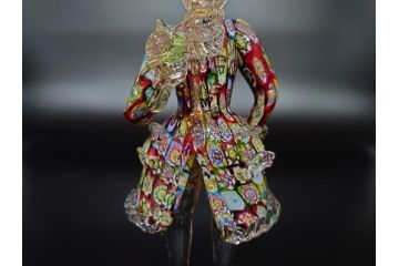 【骨董買取】イタリア　ベネチアンガラス　RaulFerro(マエストロ)　ミルフィオリ　人形　男女ペア　フィギュリン(モザイク柄、ヴェネチアングラス、ムラーノガラス、ムラノガラス、ガラス工芸、貴族)を買取りました