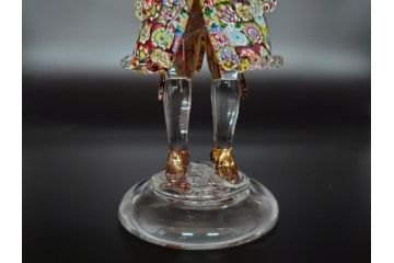 【骨董買取】イタリア　ベネチアンガラス　RaulFerro(マエストロ)　ミルフィオリ　人形　男女ペア　フィギュリン(モザイク柄、ヴェネチアングラス、ムラーノガラス、ムラノガラス、ガラス工芸、貴族)を買取りました