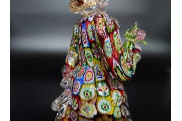 【骨董買取】イタリア　ベネチアンガラス　RaulFerro(マエストロ)　ミルフィオリ　人形　男女ペア　フィギュリン(モザイク柄、ヴェネチアングラス、ムラーノガラス、ムラノガラス、ガラス工芸、貴族)を買取りました