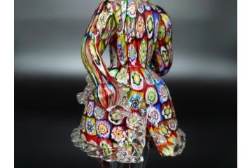 【骨董買取】イタリア　ベネチアンガラス　RaulFerro(マエストロ)　ミルフィオリ　人形　男女ペア　フィギュリン(モザイク柄、ヴェネチアングラス、ムラーノガラス、ムラノガラス、ガラス工芸、貴族)を買取りました