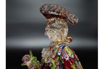 【骨董買取】イタリア　ベネチアンガラス　RaulFerro(マエストロ)　ミルフィオリ　人形　男女ペア　フィギュリン(モザイク柄、ヴェネチアングラス、ムラーノガラス、ムラノガラス、ガラス工芸、貴族)を買取りました