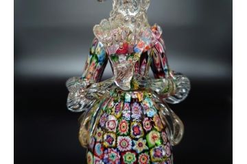 【骨董買取】イタリア　ベネチアンガラス　RaulFerro(マエストロ)　ミルフィオリ　人形　男女ペア　フィギュリン(モザイク柄、ヴェネチアングラス、ムラーノガラス、ムラノガラス、ガラス工芸、貴族)を買取りました