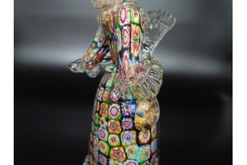 【骨董買取】イタリア　ベネチアンガラス　RaulFerro(マエストロ)　ミルフィオリ　人形　男女ペア　フィギュリン(モザイク柄、ヴェネチアングラス、ムラーノガラス、ムラノガラス、ガラス工芸、貴族)を買取りました