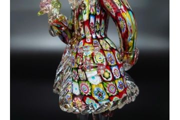 【骨董買取】イタリア　ベネチアンガラス　RaulFerro(マエストロ)　ミルフィオリ　人形　男女ペア　フィギュリン(モザイク柄、ヴェネチアングラス、ムラーノガラス、ムラノガラス、ガラス工芸、貴族)を買取りました