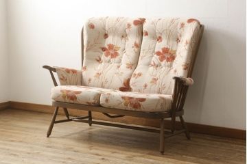 【買取】イギリスビンテージ　超美品　ERCOL(アーコール)　エバーグリーン　ハイバック二人掛けソファを買取りました。