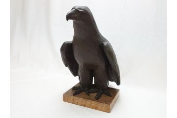 【古美術買取】昭和七年六月　山根八春(Yamane Yatuharu)　鷲　ブロンズ像(やまねやつはる、はっしゅん、ワシ、オブジェ、置物)を買取りました。