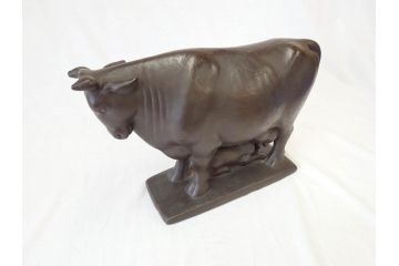 【古美術買取】佐藤玄々(Sato Gengen/朝山)　哺牛　ブロンズ像(山朝、オブジェ、置物)を買取りました。