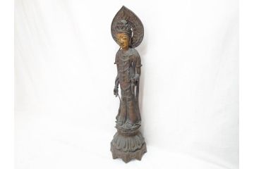 【古美術買取】塗金　古銅　菩薩(仏像、仏教、観音)を買取りました