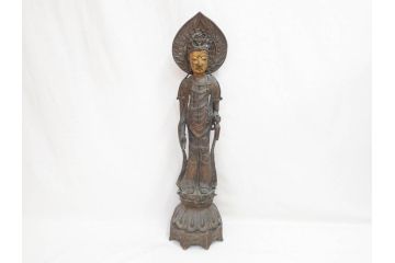 【古美術買取】塗金　古銅　菩薩(仏像、仏教、観音)を買取りました