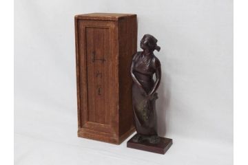 【古美術買取】彫刻家　横江嘉純(Yokoe Yoshizumi)　農婦　ブロンズ像(女性像、オブジェ、置物)を買取りました。
