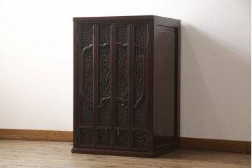 お仏壇をコンパクトにリメイク!指定サイズにリサイズし、外扉や灯篭、配線コードなども撤去。