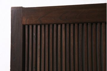 明治期の蔵戸をリペア&カスタム!可動部の調整。木部の補修。格子裏に強化ガラスを組み入れ。(玄関戸、引き戸、建具)