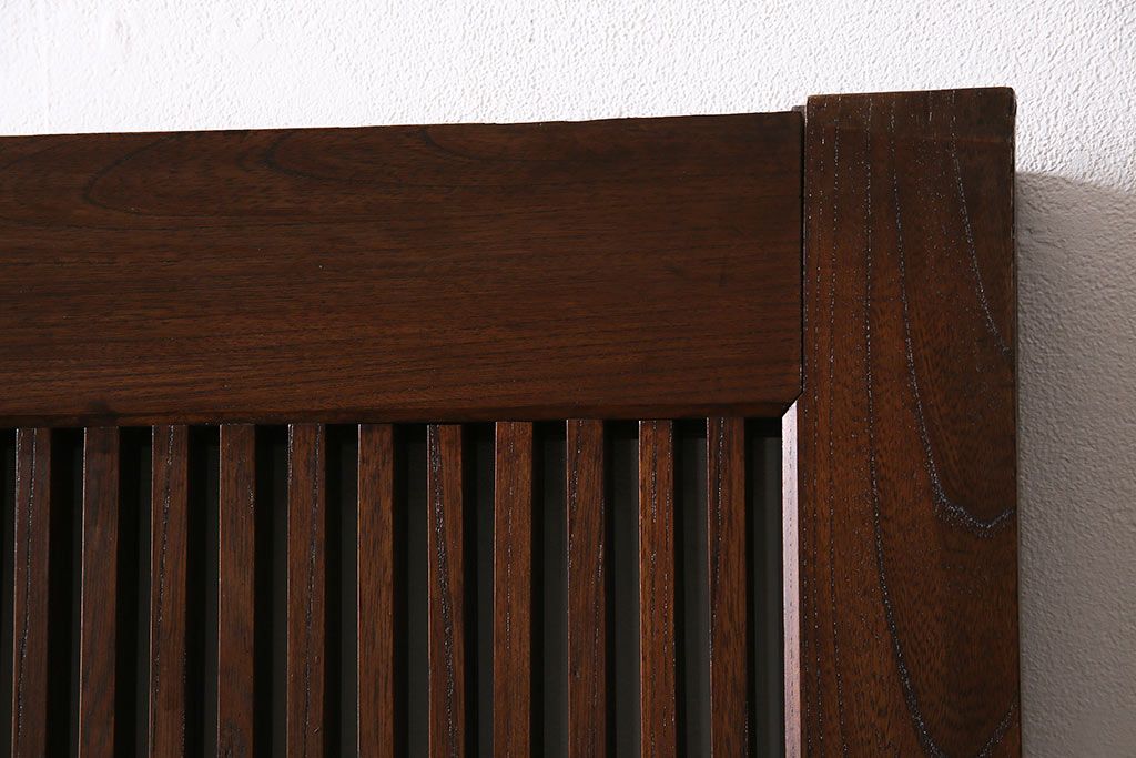 明治期の蔵戸をリペア&カスタム!可動部の調整。木部の補修。格子裏に強化ガラスを組み入れ。(玄関戸、引き戸、建具)