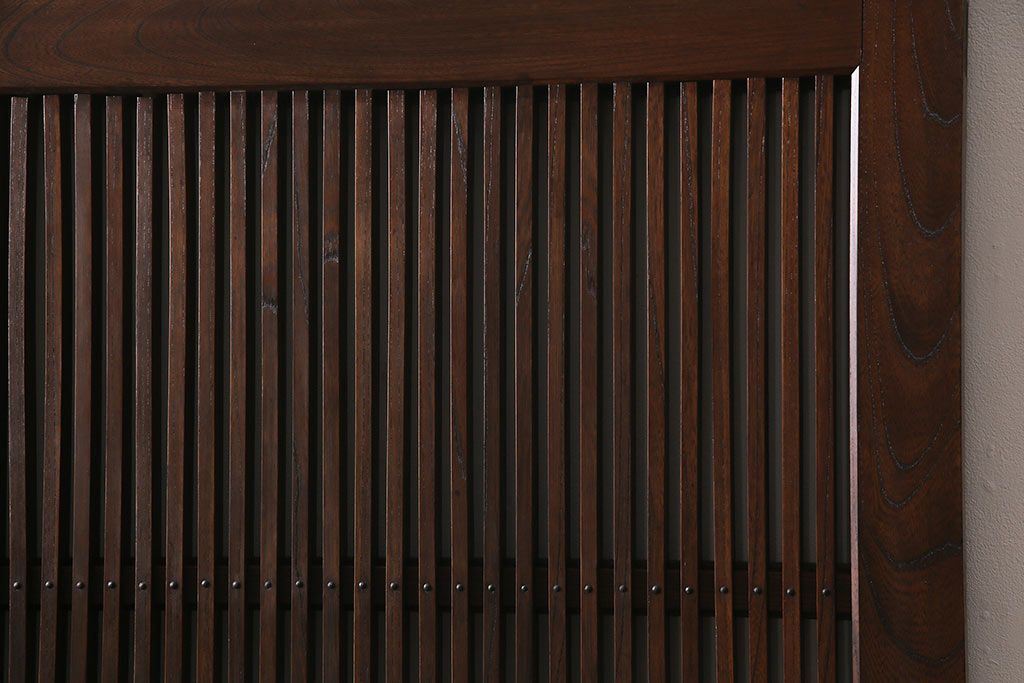 明治期の蔵戸をリペア&カスタム!可動部の調整。木部の補修。格子裏に強化ガラスを組み入れ。(玄関戸、引き戸、建具)