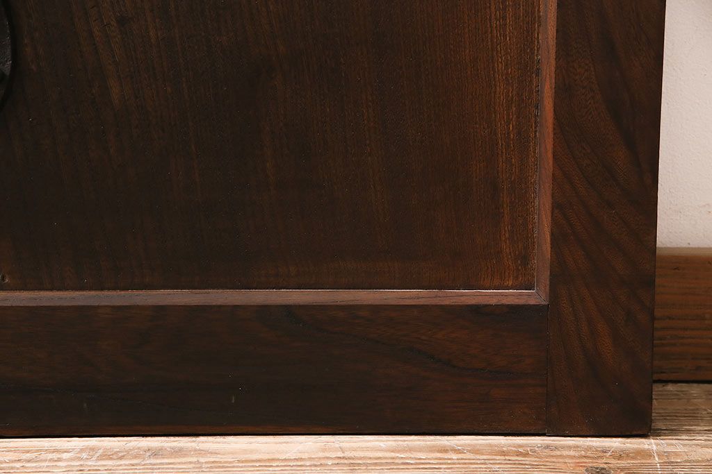 明治期の蔵戸をリペア&カスタム!可動部の調整。木部の補修。格子裏に強化ガラスを組み入れ。(玄関戸、引き戸、建具)