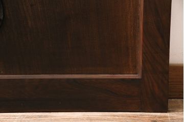 明治期の蔵戸をリペア&カスタム!可動部の調整。木部の補修。格子裏に強化ガラスを組み入れ。(玄関戸、引き戸、建具)