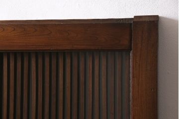 明治期の蔵戸をリペア&カスタム!可動部の調整。木部の補修。格子裏に強化ガラスを組み入れ。(玄関戸、引き戸、建具)