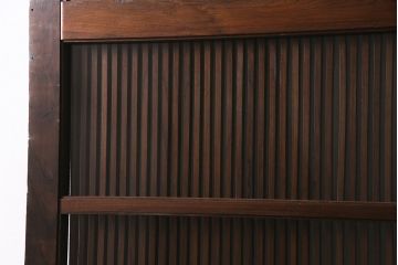 明治期の蔵戸をリペア&カスタム!可動部の調整。木部の補修。格子裏に強化ガラスを組み入れ。(玄関戸、引き戸、建具)