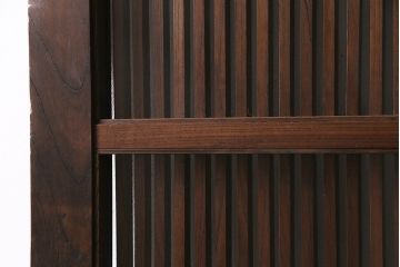 明治期の蔵戸をリペア&カスタム!可動部の調整。木部の補修。格子裏に強化ガラスを組み入れ。(玄関戸、引き戸、建具)