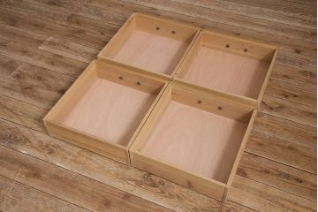 戸棚をリペア&カスタム!板戸をガラス戸へ変更。棚はセパレートさせ、可動式の棚板を設置。天板の補強。引き出しの底板を張り替え。(収納棚、キャビネット、サイドボード、飾り棚)