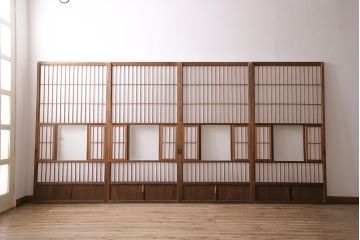 障子戸4枚をリペア&カスタム!障子をプラスチック障子に張り替え。(引き戸、建具)