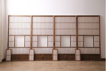 障子戸4枚をリペア&カスタム!障子をプラスチック障子に張り替え。(引き戸、建具)