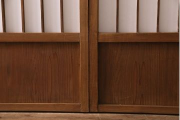 障子戸4枚をリペア&カスタム!障子をプラスチック障子に張り替え。引手を取り付け。(引き戸、建具)