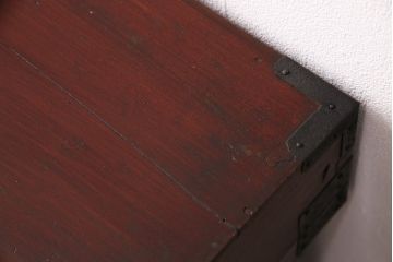 明治期の長持をリペア&カスタム!蓋ステー、キャスターを取り付け。底板の補強。(木箱、収納棚)