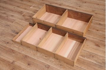 昭和初期の戸棚をリペア&カスタム!傷んだ木部の交換。濃い茶色で着色し仕上げ。(収納棚、キャビネット)