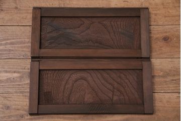 昭和初期の戸棚をリペア&カスタム!傷んだ木部の交換。濃い茶色で着色し仕上げ。(収納棚、キャビネット)