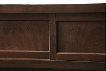 昭和初期の戸棚をリペア&カスタム!傷んだ木部の交換。濃い茶色で着色し仕上げ。(収納棚、キャビネット)