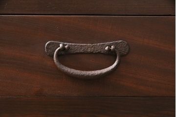 昭和初期の戸棚をリペア&カスタム!傷んだ木部の交換。濃い茶色で着色し仕上げ。(収納棚、キャビネット)