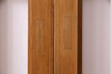 昭和中期の障子戸2枚をリペア&カスタム!設置場所に合わせてリサイズ。戸車を取り付け。障子の張り替え。明るい色味に着色し仕上げ。(引き戸、建具)