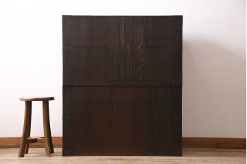 明治期の衣装箪笥の見た目を変えずに綺麗にリペア!可動部の調整。傷の補修。(時代箪笥、収納箪笥、和タンス、引き出し)