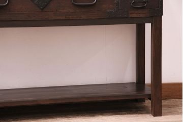 明治期の刀箪笥をリペア&カスタム!可動部の調整を行い、木製脚を取り付け。(収納箪笥、チェスト、サイドボード)