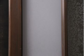 ドアをリペア&カスタム!框を加工し引き戸仕様へ変更。結霜ガラス、緑の色ガラスへ入れ替え。濃い茶色で着色し仕上げ。(引き戸、建具)