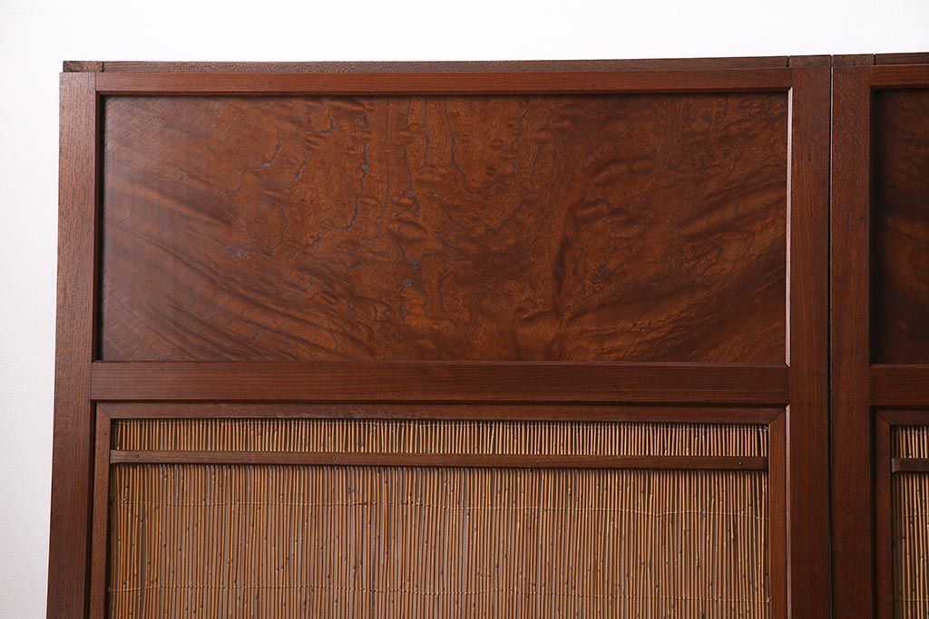 新潟産の板戸4枚をリペア&カスタム!鴨居敷居に溝加工を施し、現状に近しい色味に着色し仕上げ。(引き戸、建具)