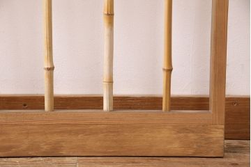 昭和中期の簾戸2枚をリペア&カスタム!設置場所に合わせてリサイズ。クリアワックス仕上げ。(建具、簀戸、葭戸、夏障子、すど、葦戸)