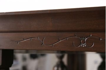 コーナーキャビネットの見た目を変えずに綺麗にリペア!可動部の調整。傷の補修。濃い茶色で着色し仕上げ。(コーナーラック、収納棚、戸棚)