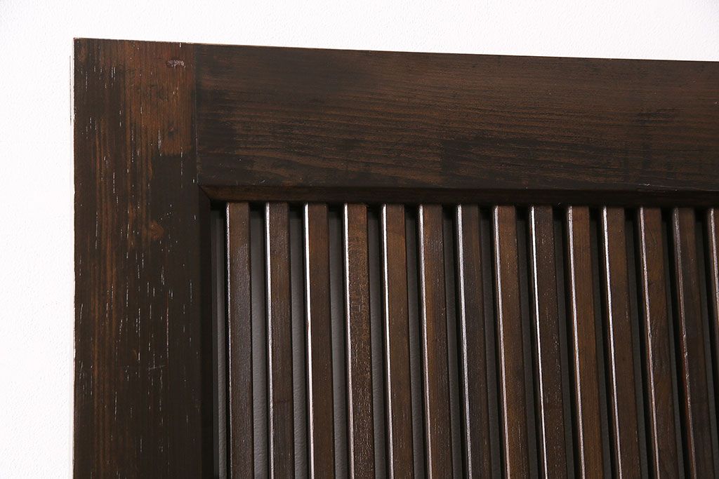 明治大正期の蔵戸をリペア&カスタム!1枚のみリサイズし、鍵を取り付け吊り戸仕様に加工。引き手を取り付け。四方枠製作。(玄関戸、引き戸、建具)