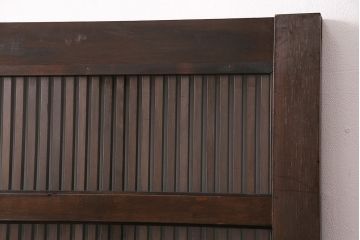 明治大正期の蔵戸をリペア&カスタム!1枚のみリサイズし、鍵を取り付け吊り戸仕様に加工。引き手を取り付け。四方枠製作。(玄関戸、引き戸、建具)